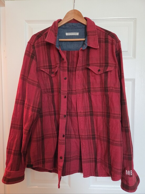 Outerknown Other - Outerknown Blanket Shirt Dusty Red Cusco Plaid *Read!